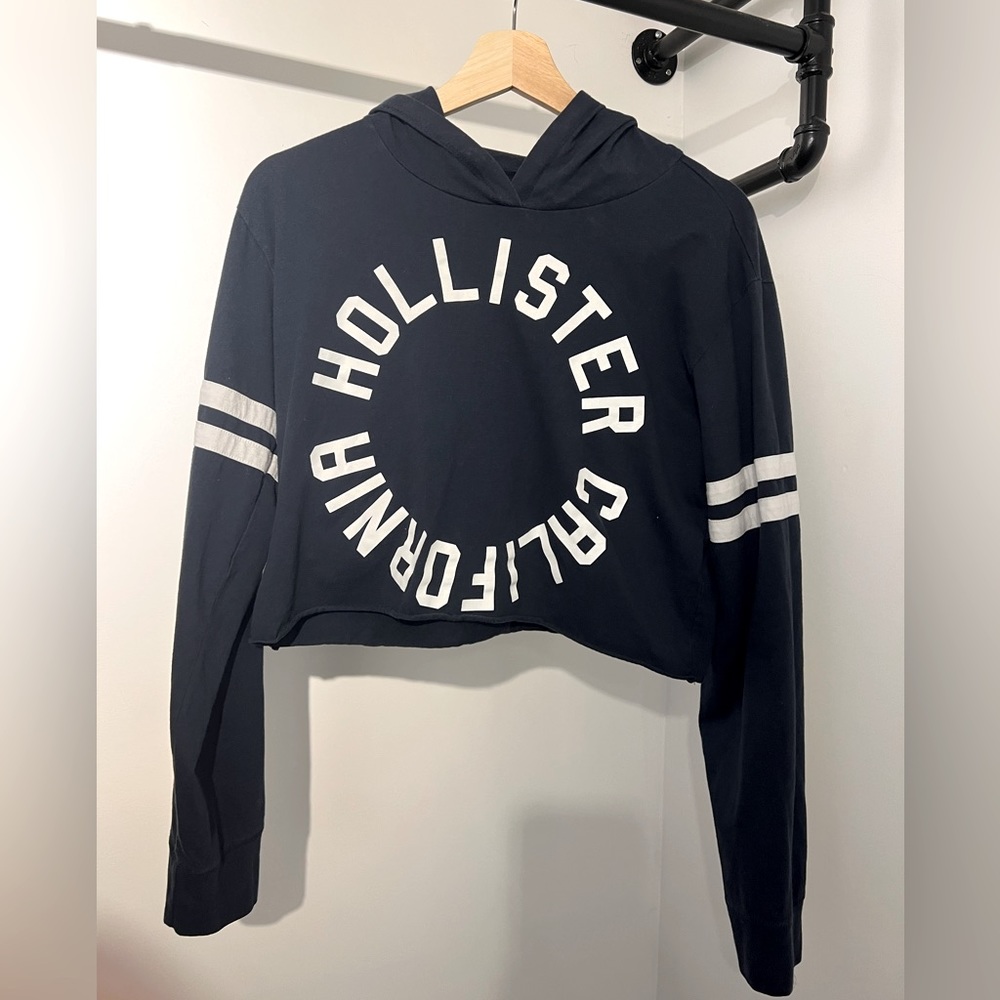 Hollister hooded crop long sleeve